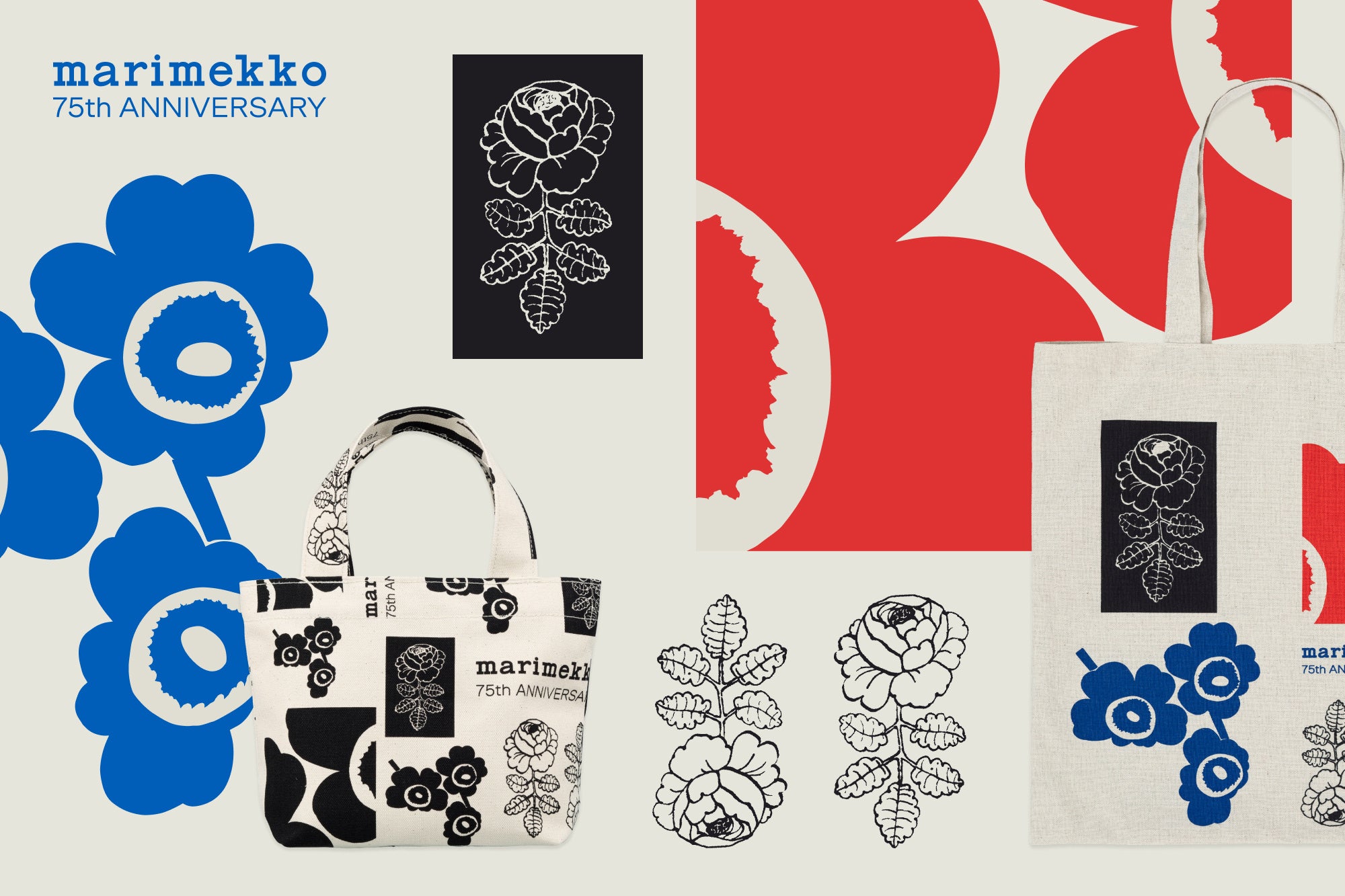 新品未使用　marimekko Marimekko Celebrates 75th Anniversary with Japan-Limited Tote Bags