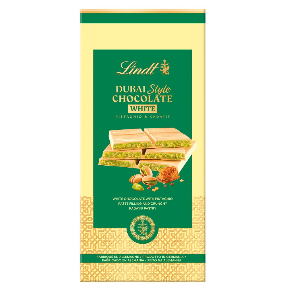 Lindt Dubai Style Chocolate Tablet White