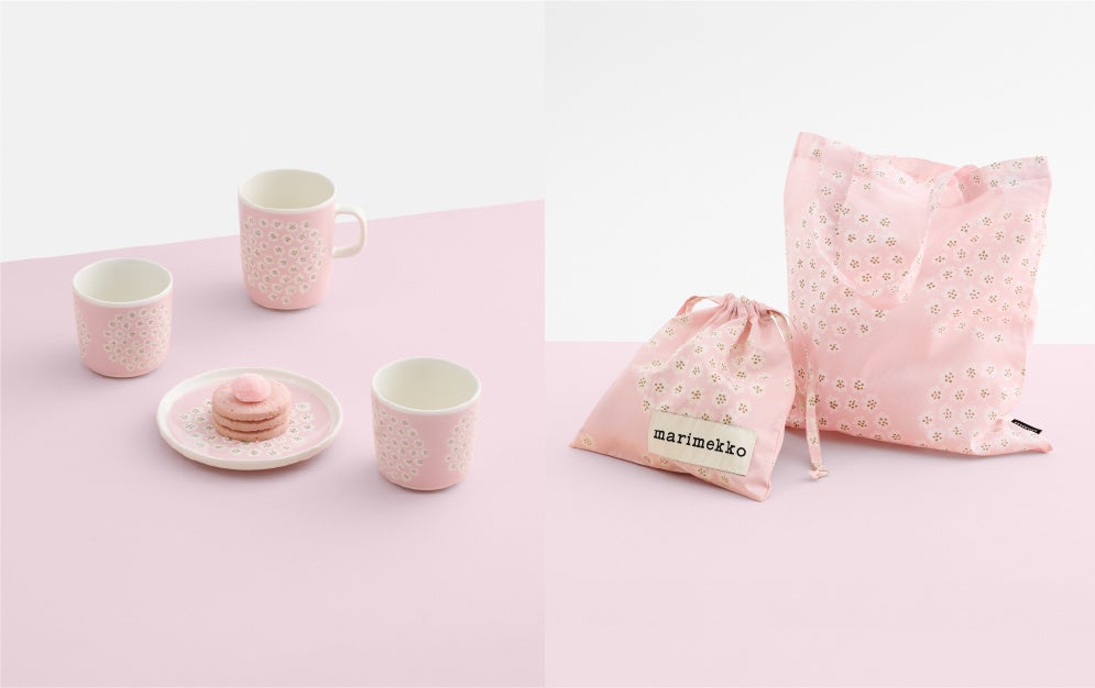 Marimekko's Japan-Exclusive Pink Puketti Home Collection Arrives
