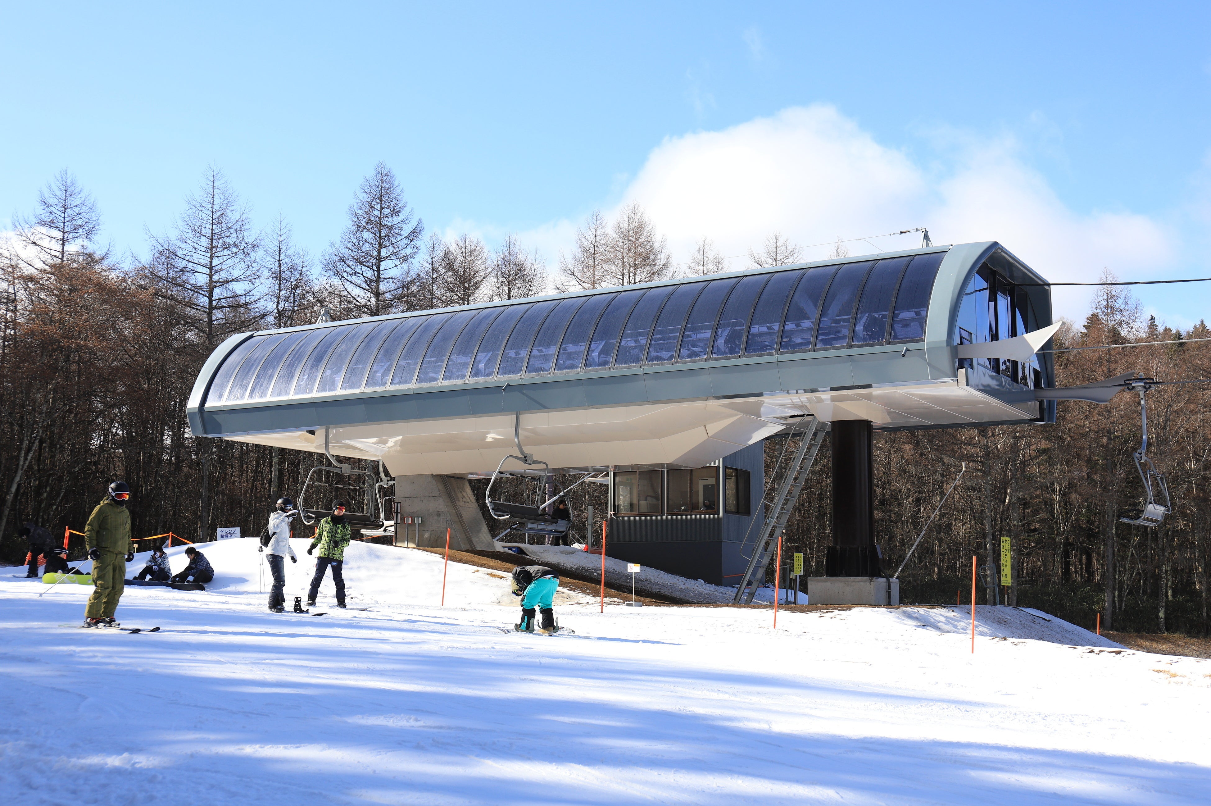 후지텐 스노우 리조트 슬로프 파노라마
