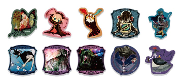 Colección de pegatinas acrílicas de brujas