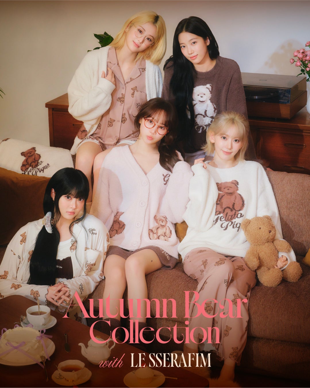 gelato pique's AUTUMN BEAR COLLECTION with LE SSERAFIM Launches
