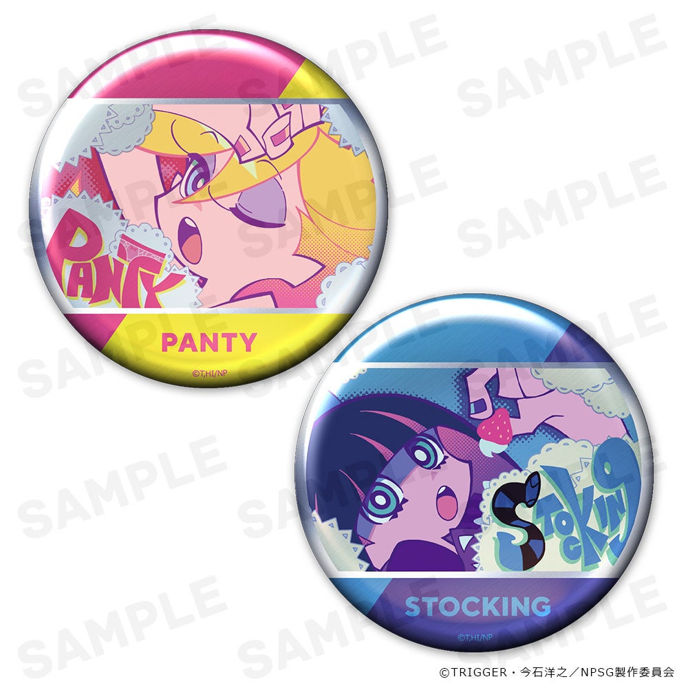 Metallic Can Badge Panty & Stocking