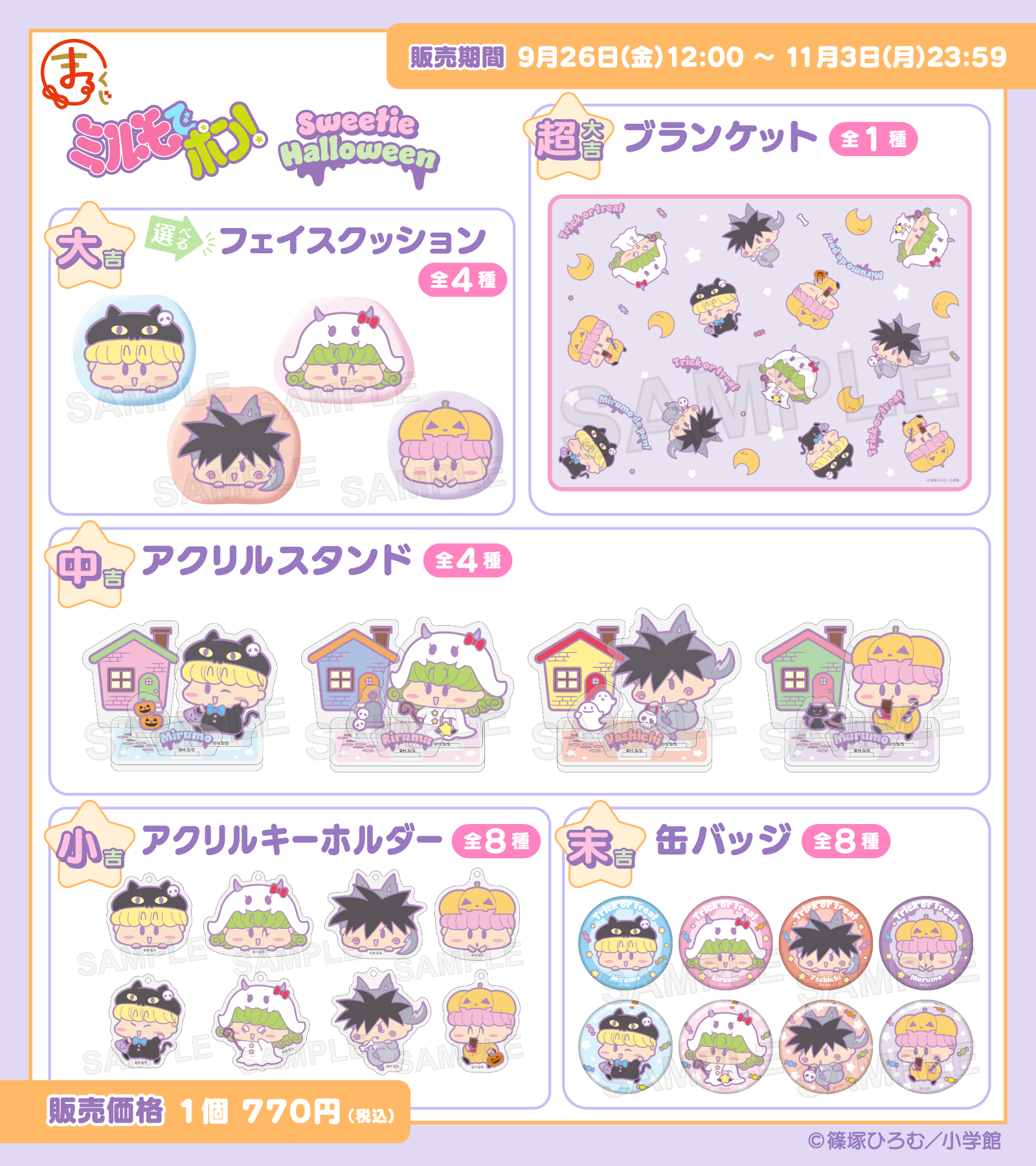 Prize lineup