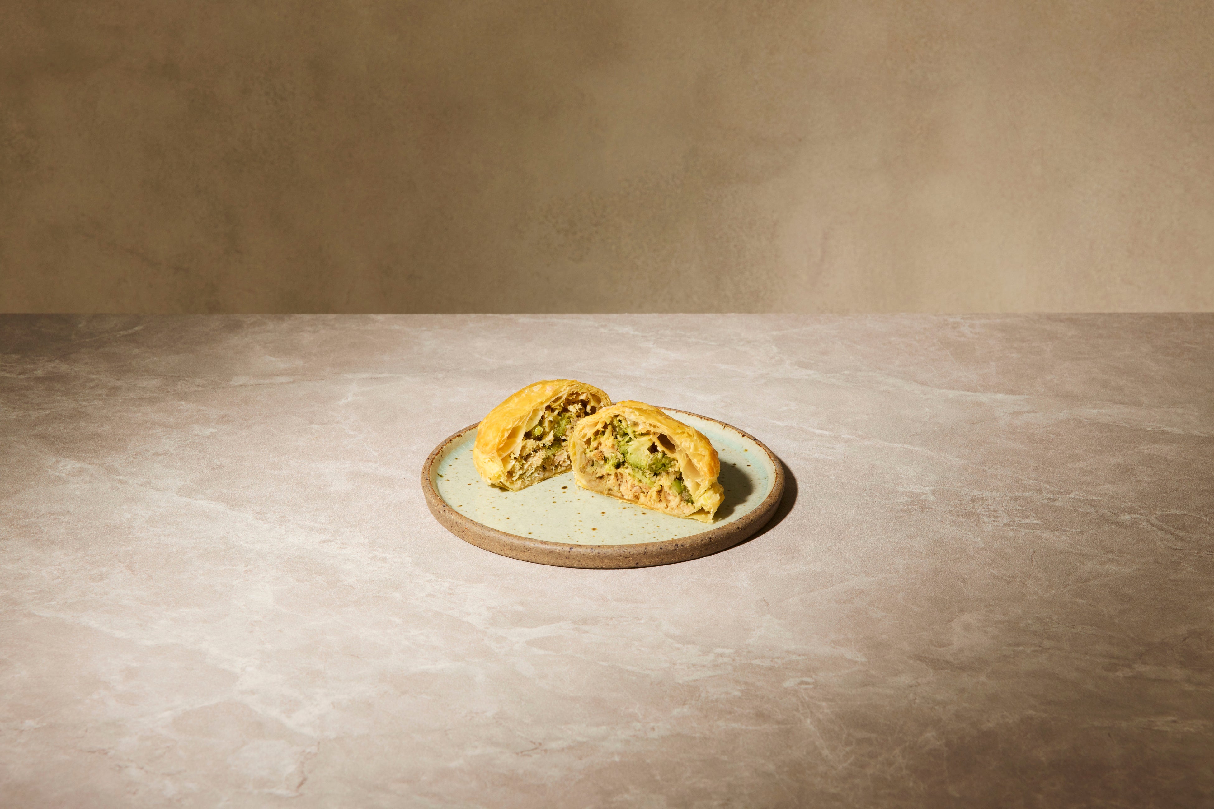 Meat Pie Pork and Roasted Broccoli