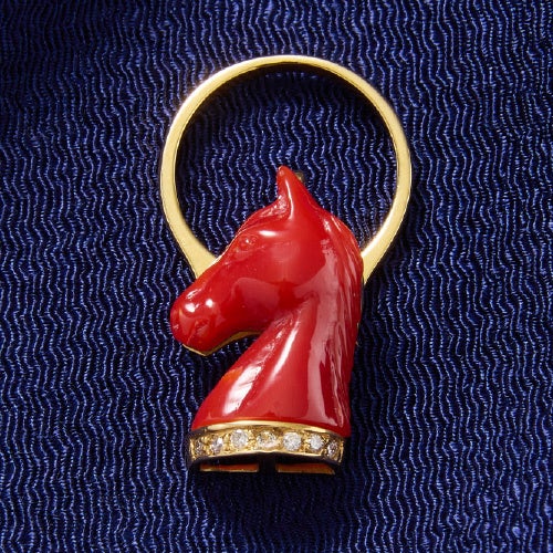 Red Coral Pendant Ring