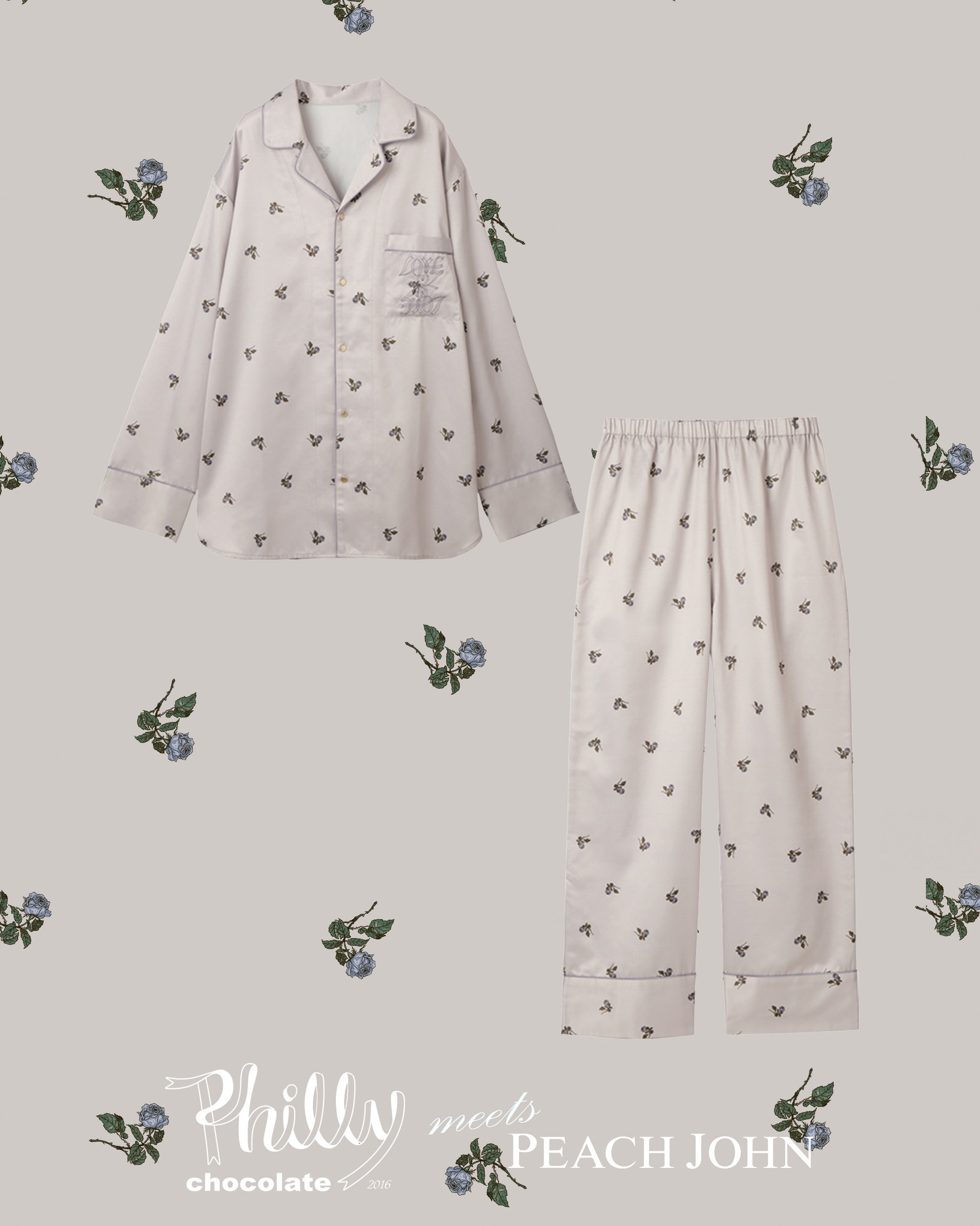 男士磨毛缎面印花衬衫睡衣细节图