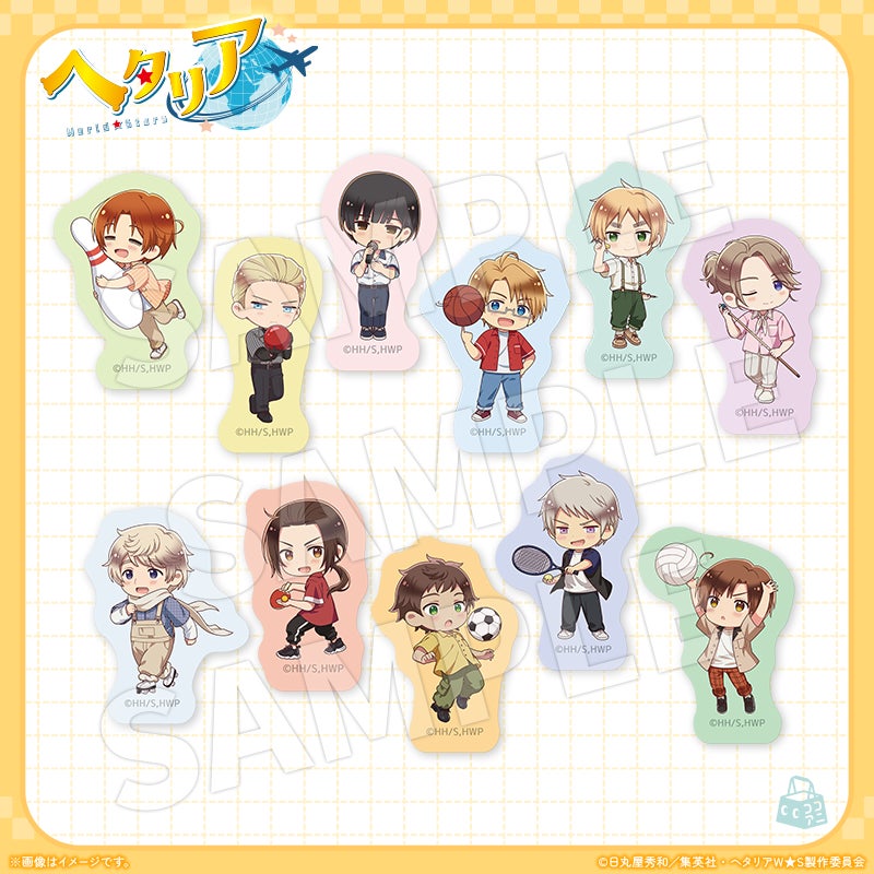 以所有角色為特色的薄片貼紙套裝