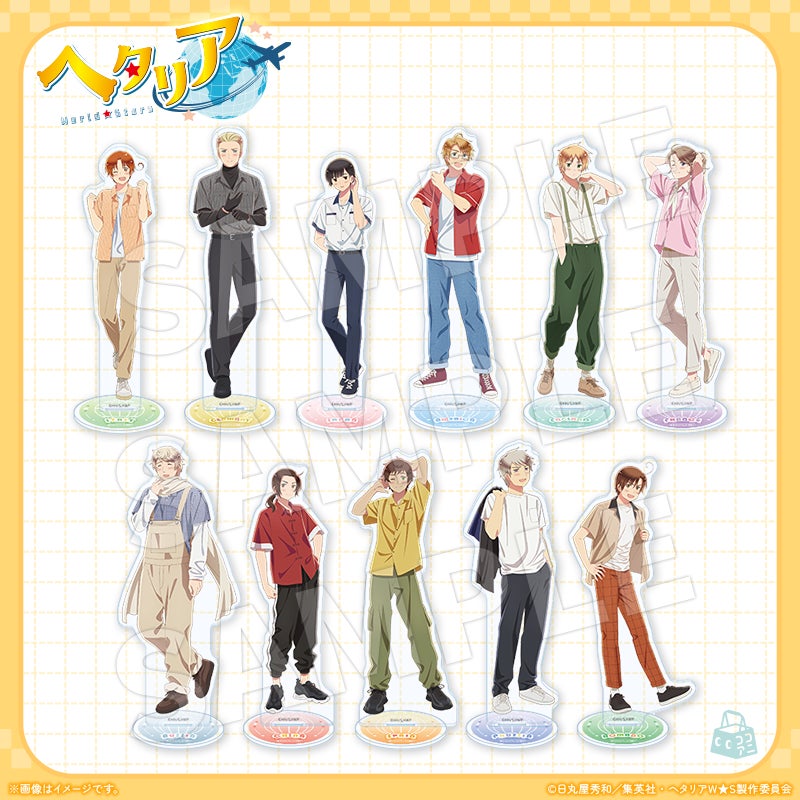 以所有 11 個角色為特色的壓克力立牌