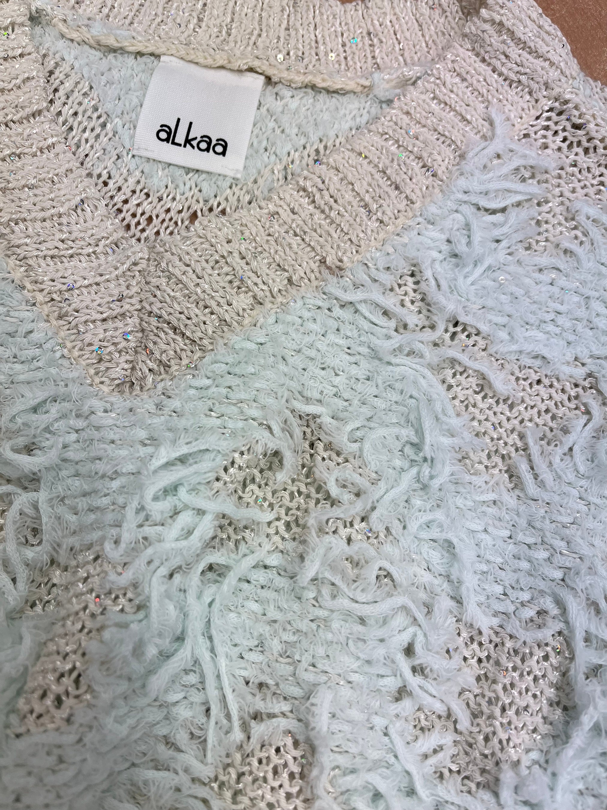 Cotton Fringe Detail Vest Knit