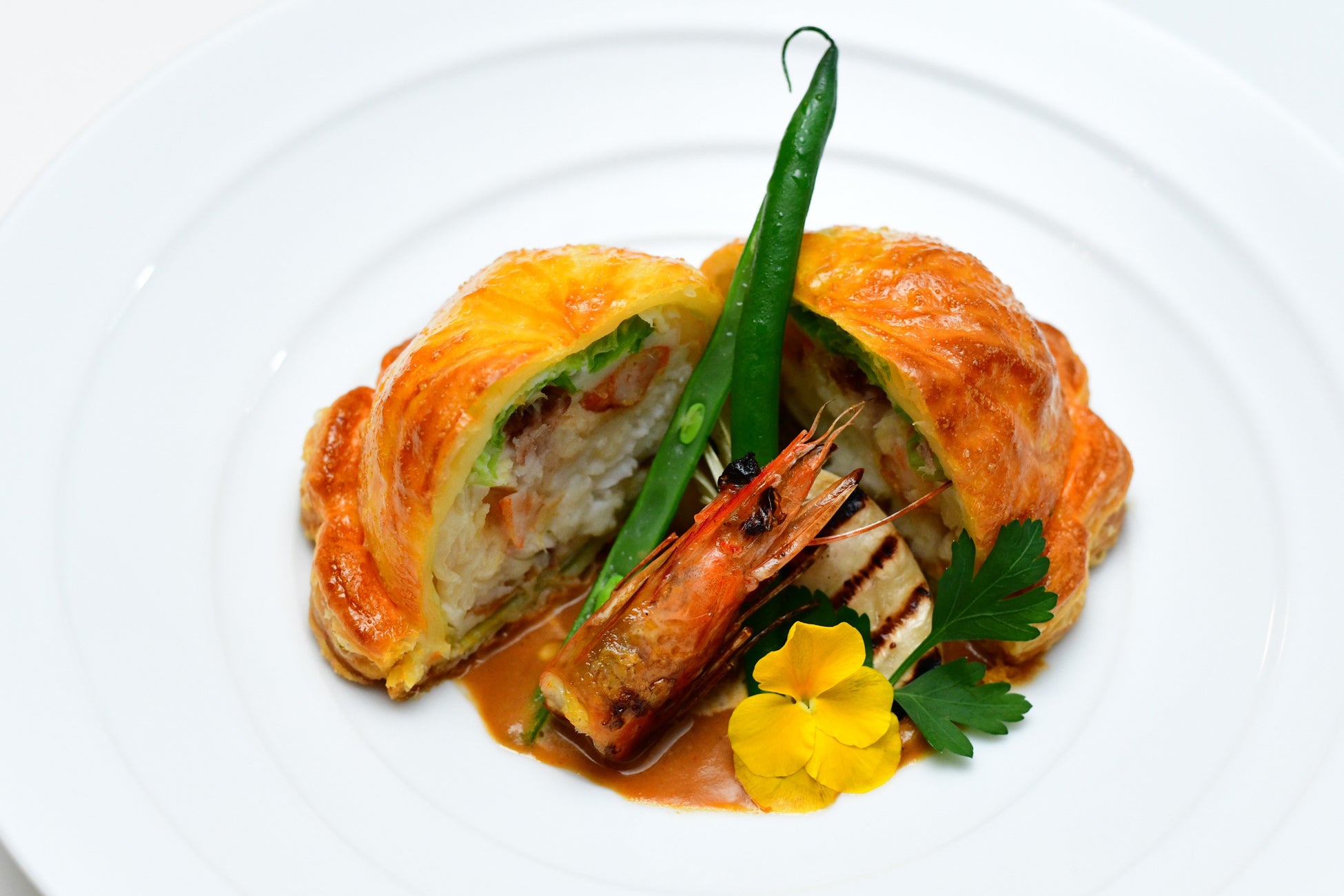 Seasonal Fish Baked in Puff Pastry