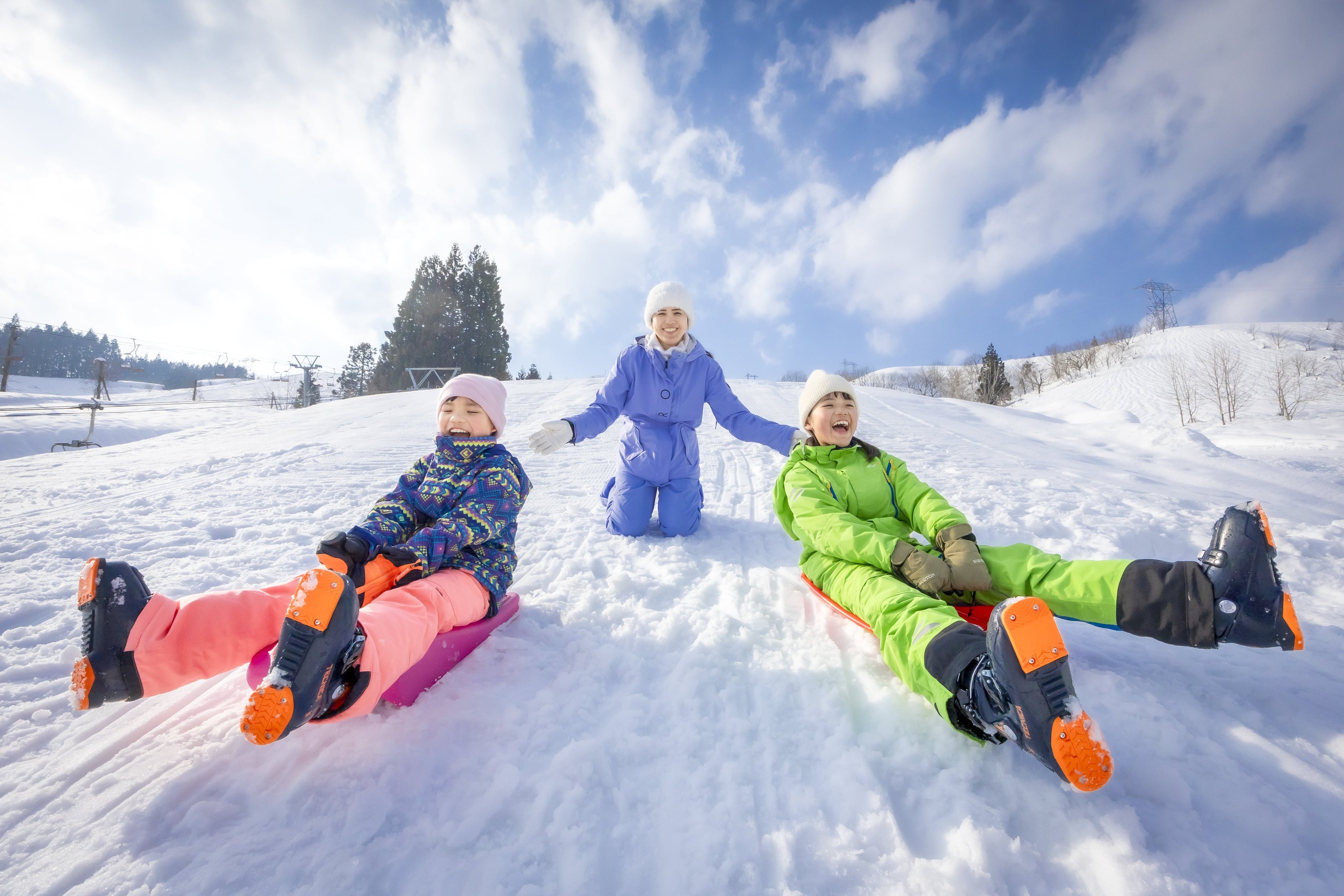 넓은 슬로프 전경