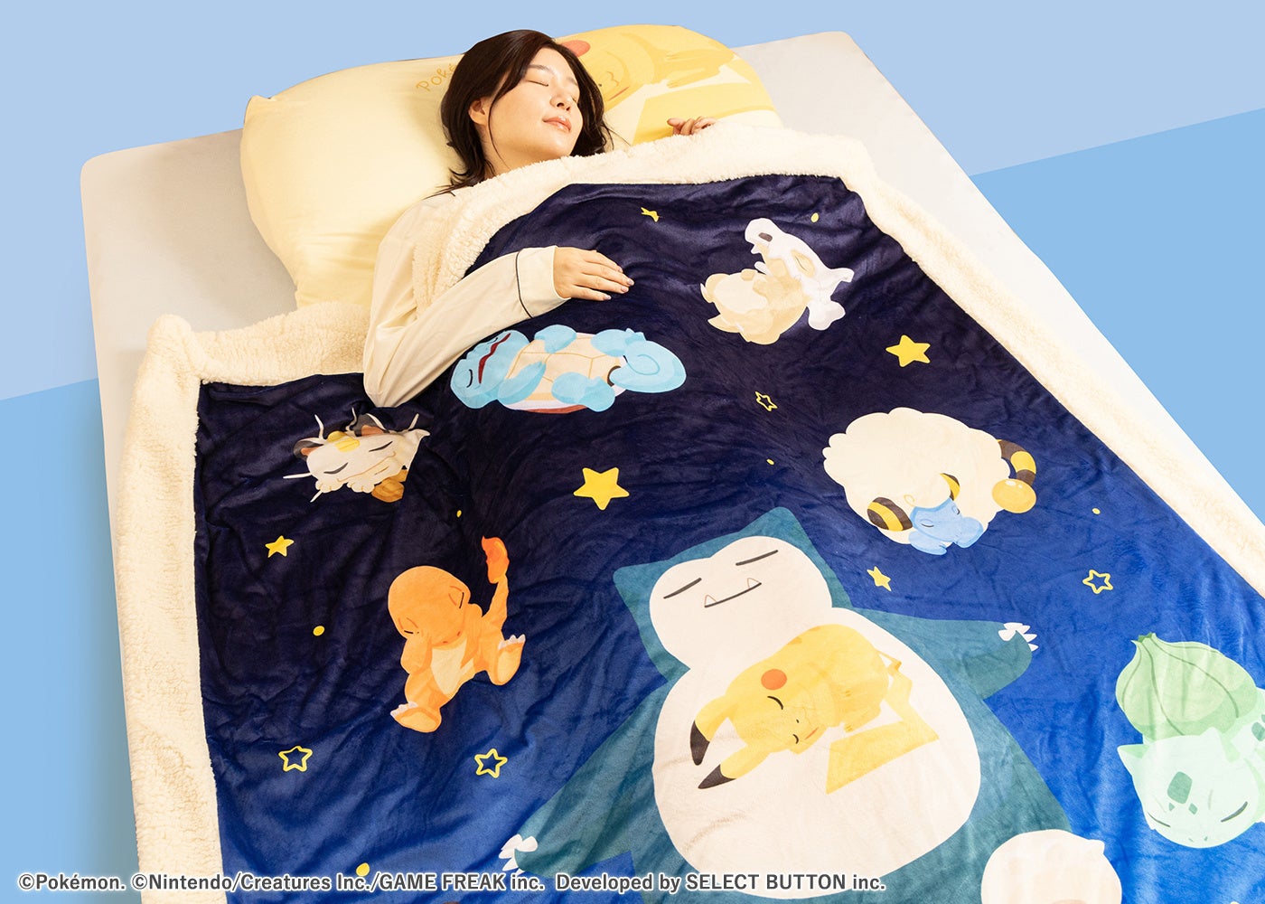 Multi-Pokémon flannel blankets featuring various characters