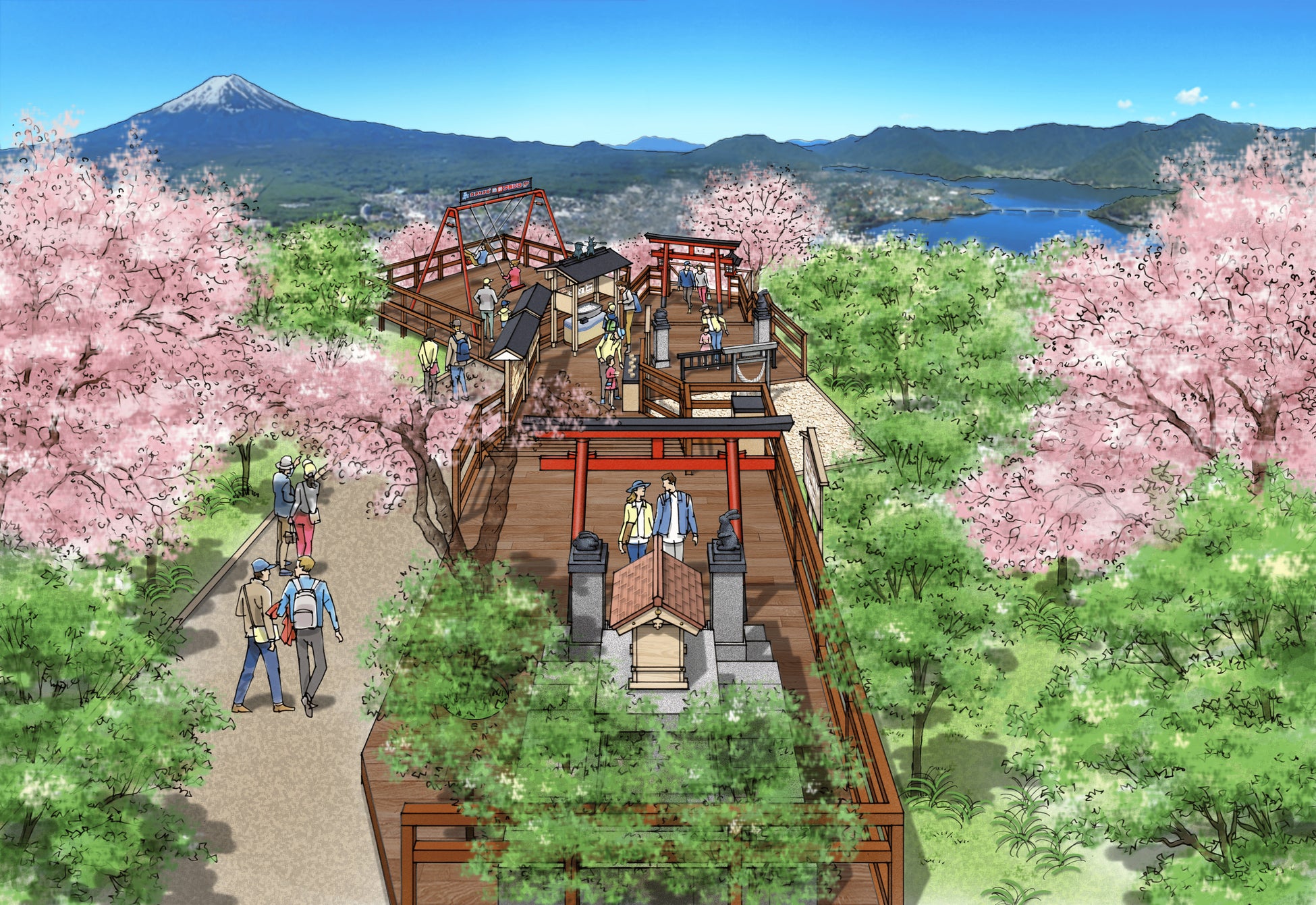 ★FUJI DECRALATION サイズ49 上野·浅草·錦糸町エリア手渡希望 Mt. Fuji Panorama Ropeway Summit Gets New 