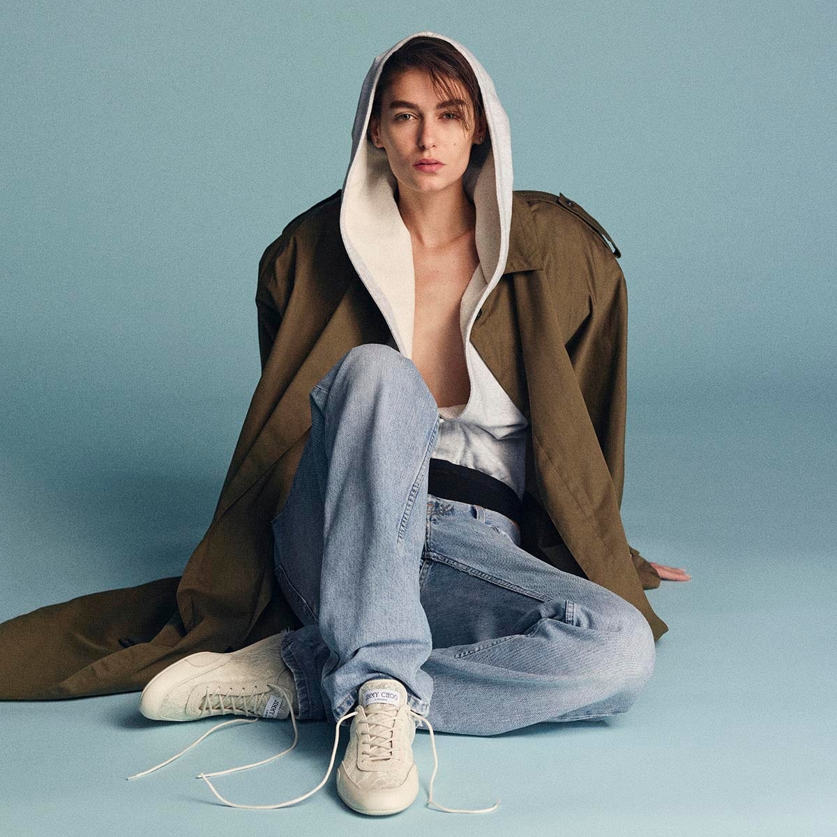 JIMMY CHOO SUNNY 运动鞋 - 白色蕾丝细节