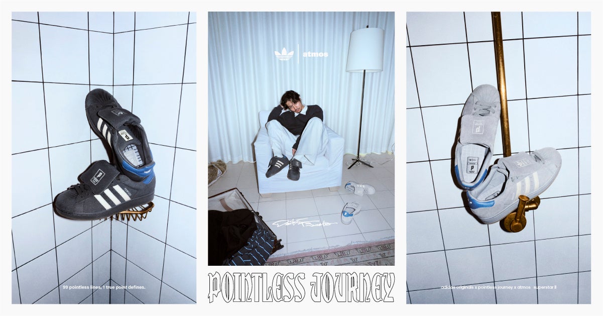 靴 atmos POINTLESS JOURNEY Superstar 2 Triple Collaboration SUPERSTAR II by adidas Originals, atmos, and