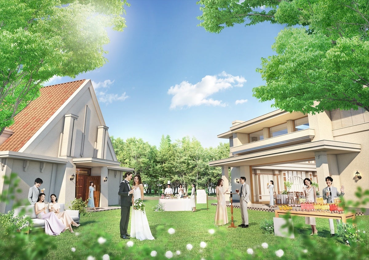 Se inaugura el 22 de agosto en Kashiwa, Chiba, el nuevo centro de bodas "Accord Laurier", rodeado de madera y vegetación [BRASS]