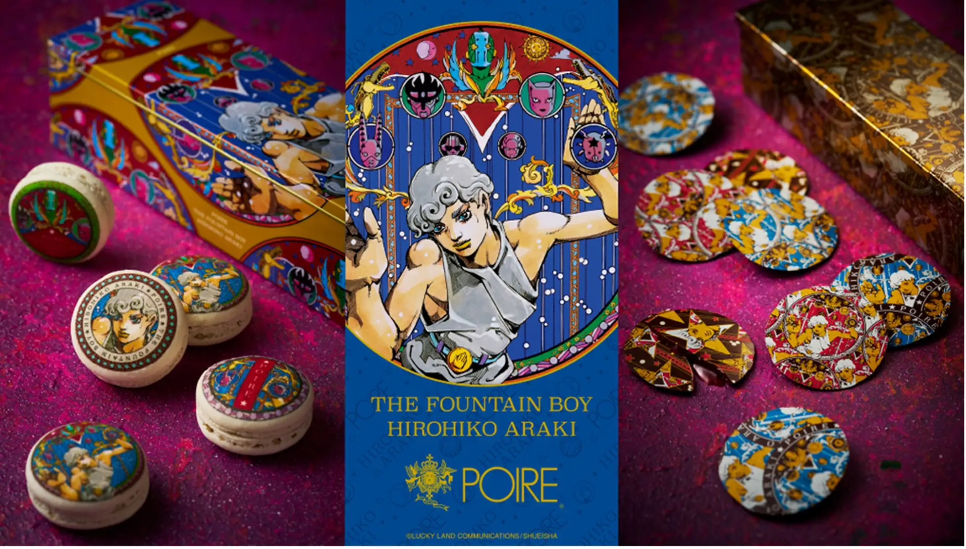 POIRE x Hirohiko Araki Limited Edition Macarons & Pièce d'Or