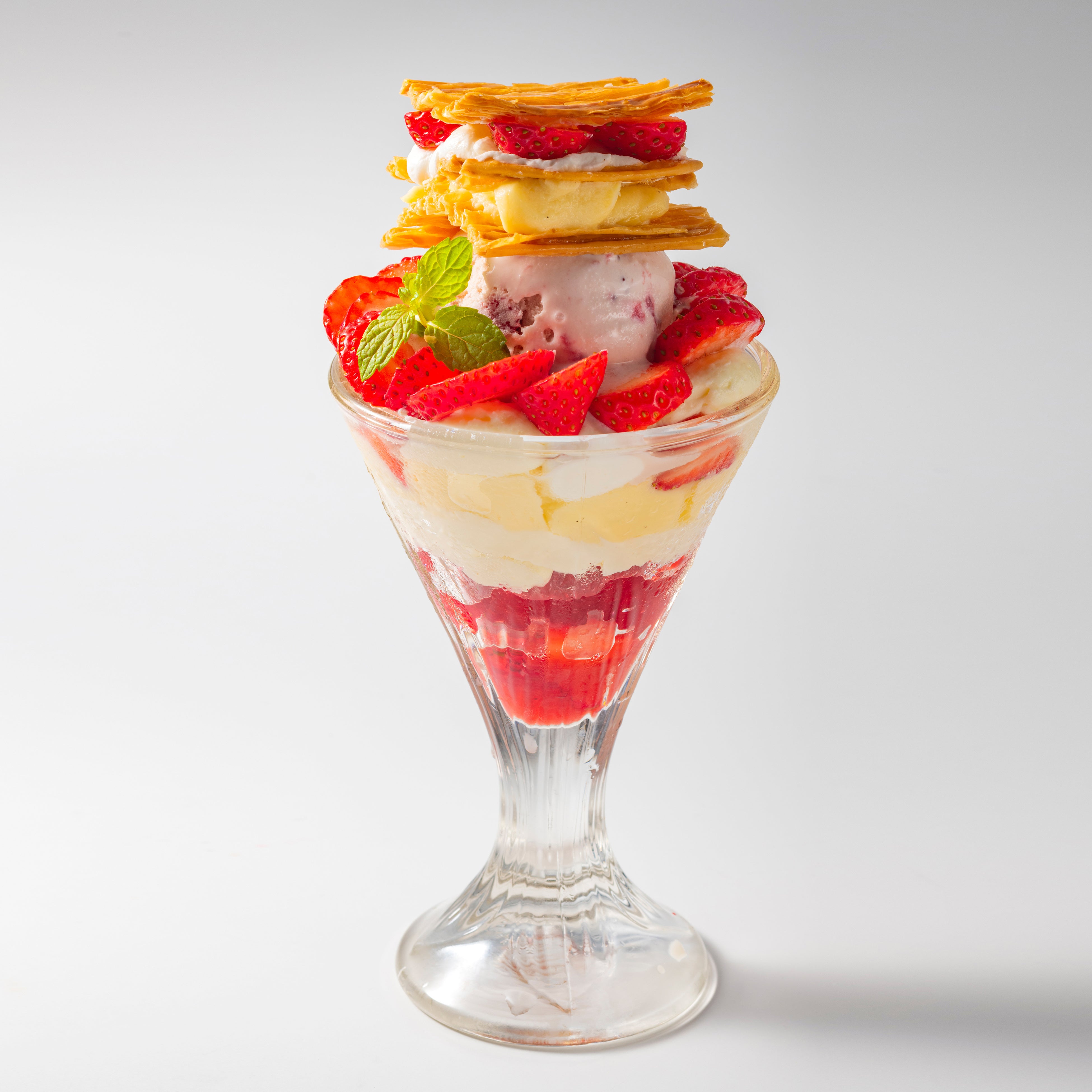 Strawberry Chocolate Mille-Feuille Parfait