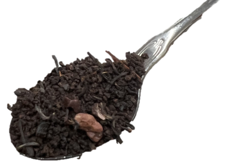 带有可可豆的茶叶