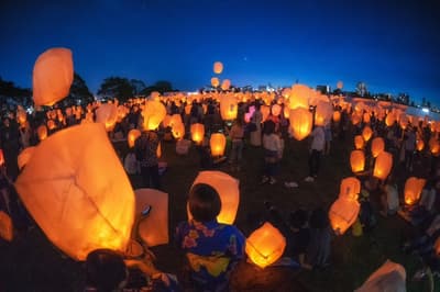 Fukushima Hachimangu Shrine in Yame, Fukuoka Postpones Tanabata Sky Lantern Festival to July 19 Due to Rain Forecast