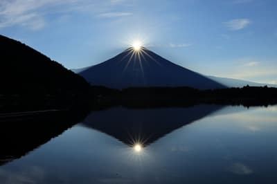Akankah "Double Diamond Fuji" Satu-satunya di Shizuoka Kembali Tahun Ini? Pagi Hari Mulai 20 Agustus Menawarkan Kesempatan Terbaik di Danau Tanuki, Fujinomiya