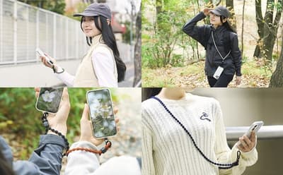 ELECOM推出舒適手機掛繩，採用柔軟彈性材質，方便拍照和付款