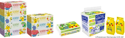Los pañuelos, toallas de papel y toallitas húmedas con diseño de Pokémon de Scottie se lanzan el 27 de julio