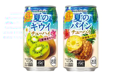 三得利推出两款夏季限定气泡酒——猕猴桃与菠萝风味