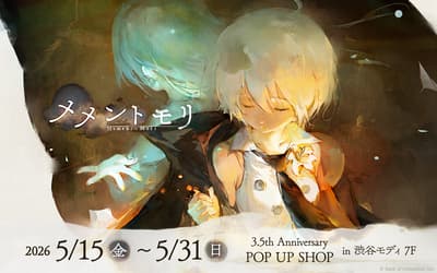 MementoMori New Merchandise Launches May 15 with 3.5th Anniversary POP UP SHOP at Shibuya Modi