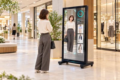 Prueba de espejo digital con IA de próxima generación comienza el 1 de noviembre en Kirarina Keio Kichijoji