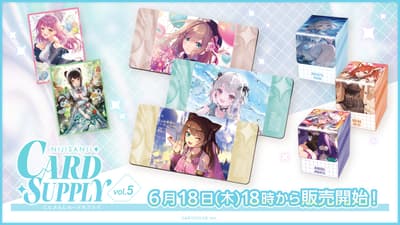 NIJISANJI 卡牌週邊系列 Vol.5 於 2026 年 6 月 18 日開賣 — 收錄 8 位 Liver 的生日視覺圖