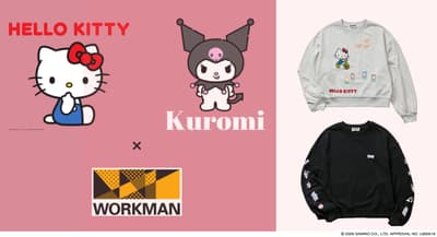 WORKMAN Merilis Koleksi Sanrio Characters Kedua dengan Pakaian dan Aksesori Hello Kitty dan Kuromi