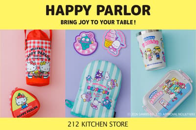 212 KITCHEN STORE 推出与 Hello Kitty 及“大考鸭”男团 HAPIDANBUI 合作的 HAPPY PARLOR 系列