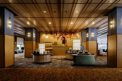 定山溪花红叶酒店翻新大堂，全新免费畅饮休闲区亮相