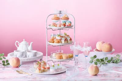 Kawagoe Prince Hotel Launches "Peach Afternoon Tea Set ~Pink & Aqua Blue~" This Summer