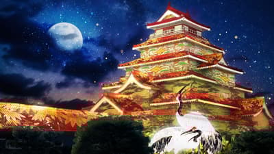 时隔六年，2025年鹤城投影映射将在福岛县会津若松市回归