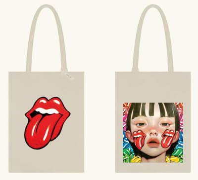 The Rolling Stones × appcycle RINGO-TEX® Tote Bag on Sale at Shibuya Sakura Stage for LuVLEE Artwork Project