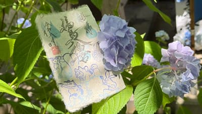 Fukushima Hachimangu Shrine's Rainy Season Limited Choju-Giga Goshuin on Soft Washi Paper Starts June 6