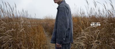BLUE BLUE JAPAN Releases Sashiko Coverall and Painter Pants With Rare Suminagashi Dyeing