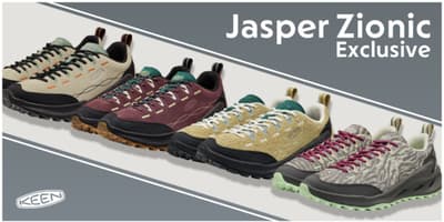 Llegan las KEEN JASPER ZIONIC en cuatro colores exclusivos de OSHMAN'S, a la venta únicamente en OSHMAN'S en Japón