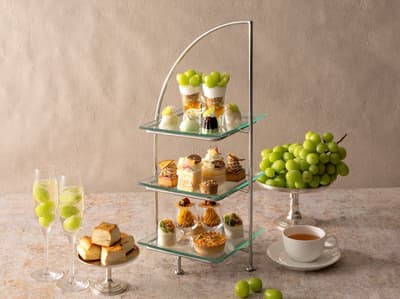 Shine Muscat and Pear Afternoon Tea Debuts at Yokohama Grand InterContinental Hotel This Autumn