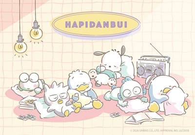 산리오 캐릭터즈 '느긋한 낮잠 시리즈', 9월 23일부터 '하피단부이 POP-UP STORE × 무뉴구루미 파티오'에서 판매 개시