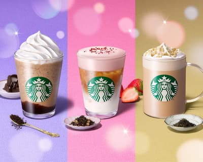 Starbucks Japón lanza tres bebidas de té festivas, desde un Latte de té de fresa hasta un Frappuccino® de Earl Grey y chocolate, este 2 de noviembre