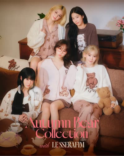 gelato pique's AUTUMN BEAR COLLECTION with LE SSERAFIM Launches September 17