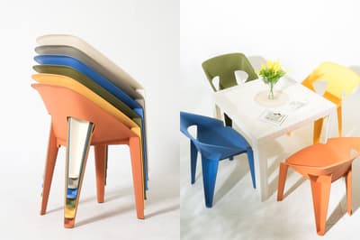 Fuji Boeki lanza la silla de jardín apilable "sole" en 6 colores tenues para jardines y terrazas