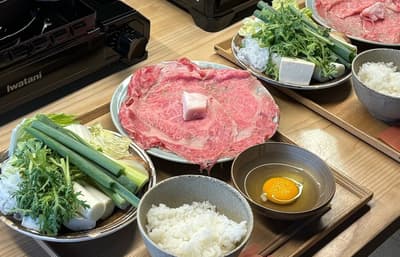 Ginza Kiwagiwa lanza un set de sukiyaki de wagyu exclusivo para el almuerzo