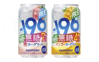 三得利推出限量版 -196 無糖蜜桃和芒果優格氣泡雞尾酒