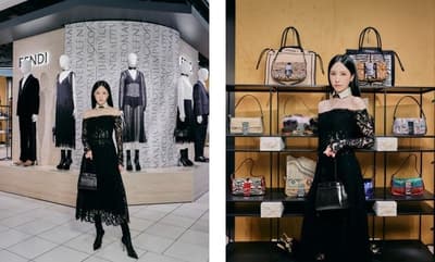 FENDI Japan Brand Ambassador MINA Visits Isetan Shinjuku Pop-Up Store