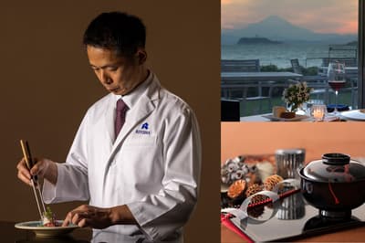 在里維埃拉逗子碼頭享用以螃蟹、河豚和長齒石斑魚為特色的兩晚冬季懷石料理